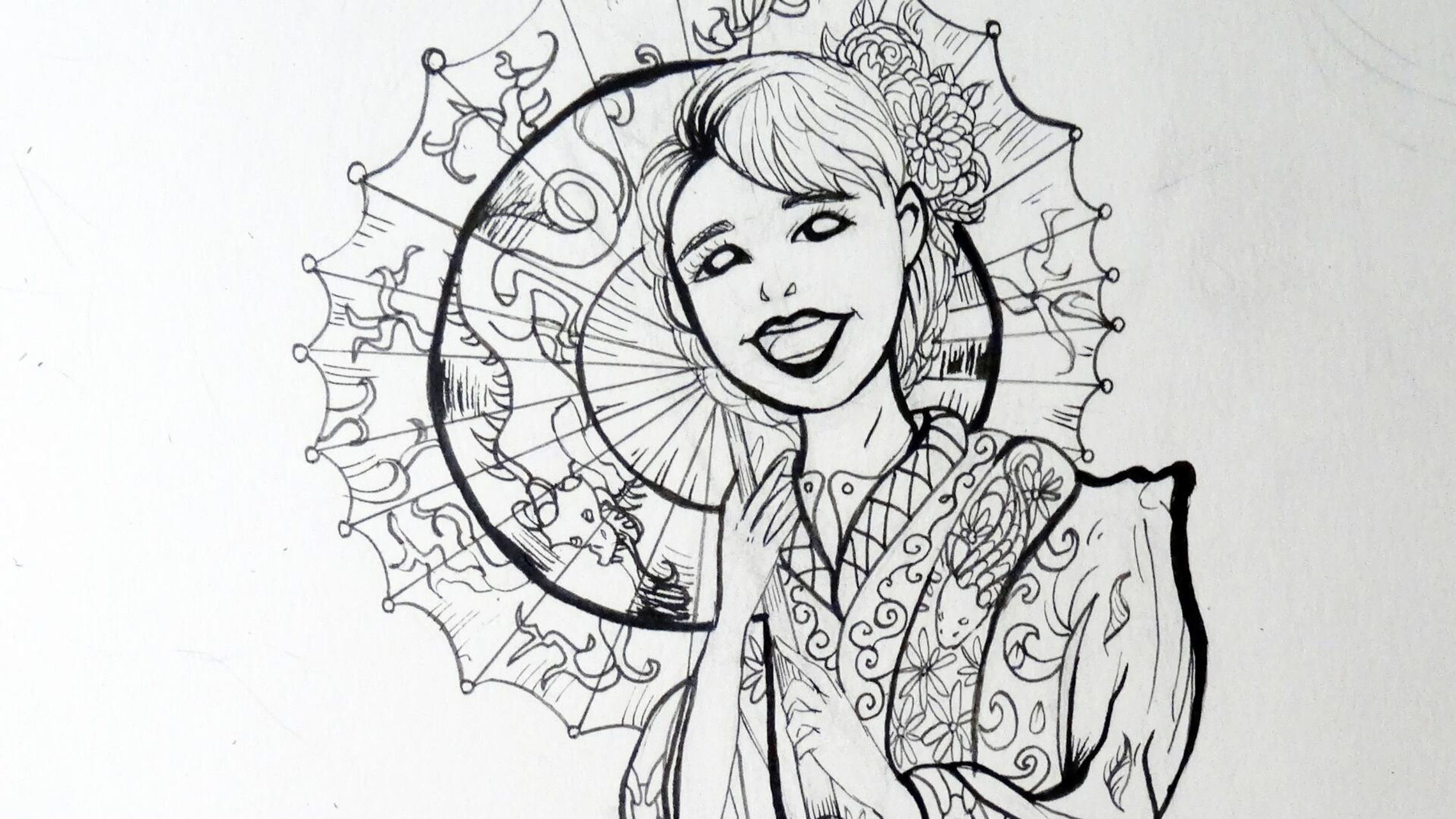 WIP "Spring in Japan": Speed-Inking